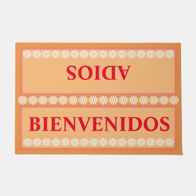 Paillasson Bienvenidos Bienvenue Adios Goodbye Spanish (Devant)