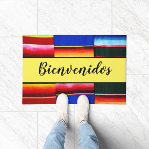 Paillasson Bienvenidos (Bienvenue) rayures de Serape 