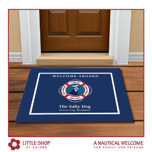 Paillasson Bienvenue à bord du chien nautique