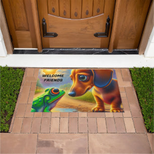 PAILLASSON BIENVENUE À LA DACHSHUND