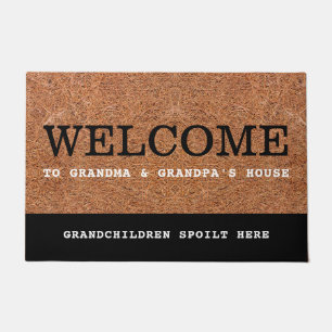 Paillasson Bienvenue à la maison de grand-mère et grand-pè