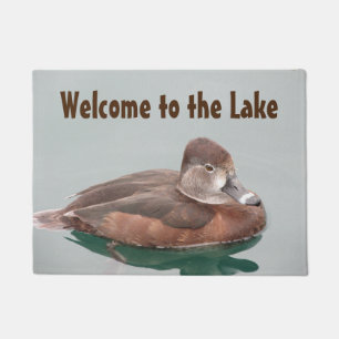 Paillasson Bienvenue à l'oiseau photo de canard à col rond du