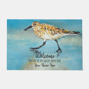 Paillasson Bienvenue À Notre Beach House Sandpiper Personnali