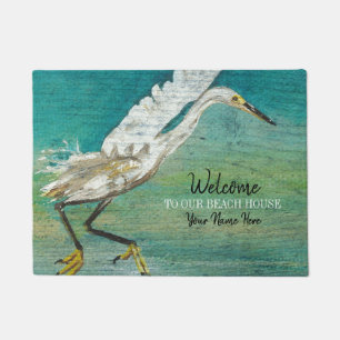 Paillasson Bienvenue À Notre Beach House Shorebird Art
