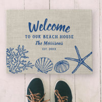 Bienvenue à notre Beach House Vintage Shells Custo