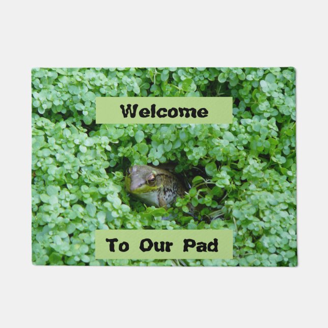 Paillasson Bienvenue À Notre Pad Green Frog Doormat (Devant)
