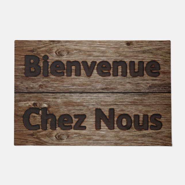 Paillasson Bienvenue À Notre Porte À Domicile (Devant)
