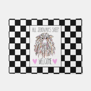 Paillasson "Bienvenue à tous les moutons de l'Eternel"