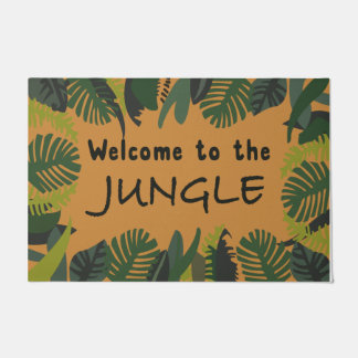 Paillasson Bienvenue Au Mat De La Jungle, Design Tropical