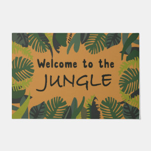 Paillasson Bienvenue Au Mat De La Jungle, Design Tropical 