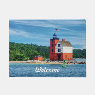 Paillasson Bienvenue au phare de Round Island