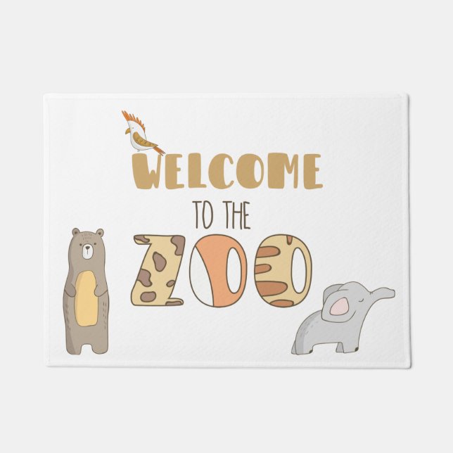 Paillasson Bienvenue Au Zoo Door Mat (Devant)
