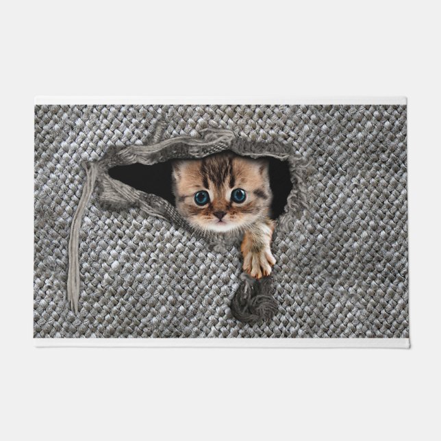 Paillasson Bienvenue Cat House Hope You Like Cats (Devant)