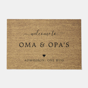 Paillasson Bienvenue chez la maison d'Oma et Opa