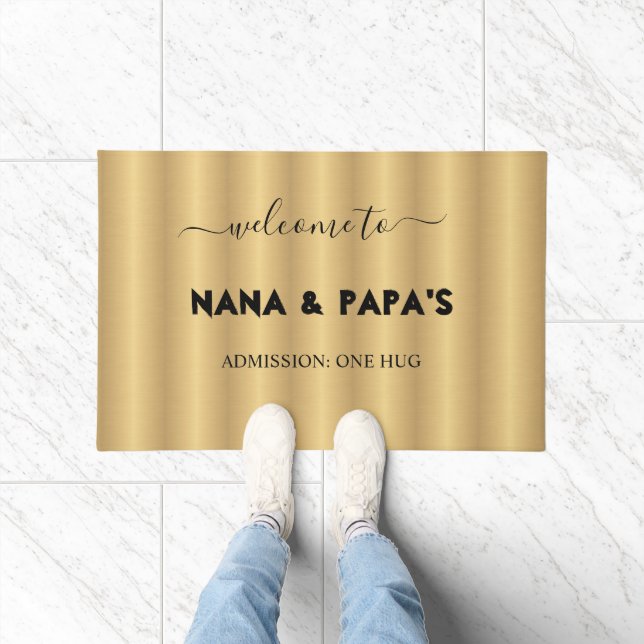 Paillasson Bienvenue chez Nana & Papa (Intérieur)
