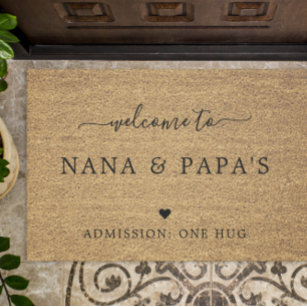 Paillasson Bienvenue chez Nana & Papa's House