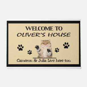 Paillasson Bienvenue chez Oliver’s House Cat Live ici aussi