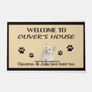Paillasson Bienvenue chez Oliver’s House Cat Live ici aussi
