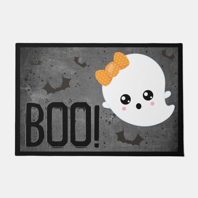Paillasson Bienvenue de Halloween Kawaii Ghost (Devant)