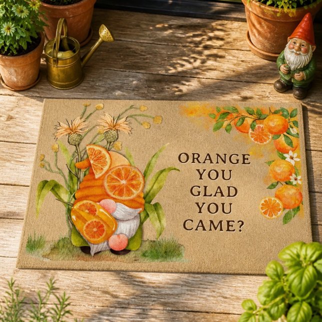 Paillasson Bienvenue du Gnome Orange (Créateur téléchargé)