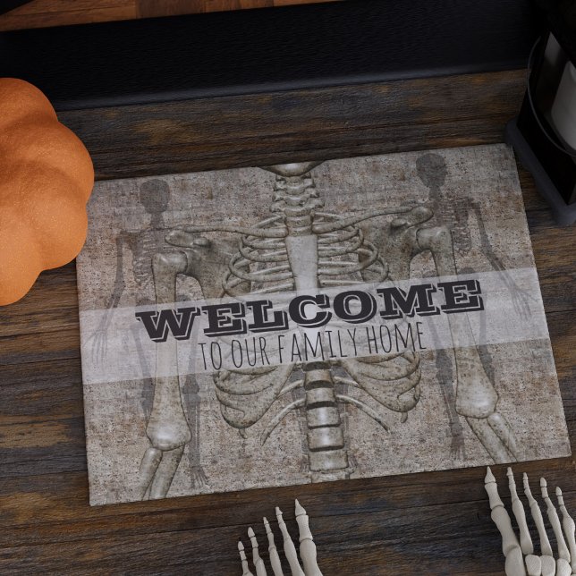 Paillasson Bienvenue éffrayant Déplaisant Squelette Halloween (It's spooky season. Time to dress your Halloween home.)
