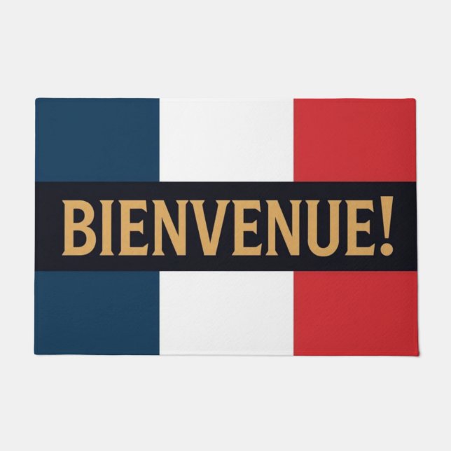 Paillasson Bienvenue en français  (Devant)