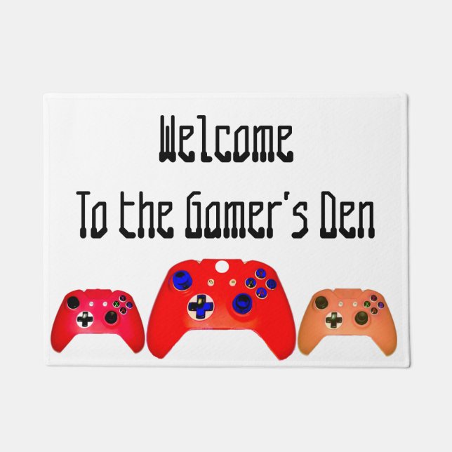 Paillasson Bienvenue Gamers Orange Door Mat (Devant)