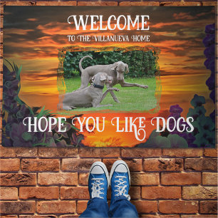 Paillasson Bienvenue Hope you Love Dogs Sunset 2584