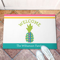 Bienvenue Hospitalité Tropicale Ananas Turquoise