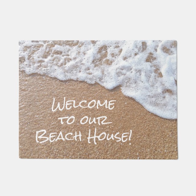 Paillasson Bienvenue Maison de plage Vague (Devant)