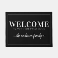 Bienvenue mignon Nom de famille Calligraphie Scrip