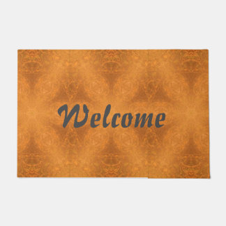 Paillasson Bienvenue Phrase Kaleidoscope d'une étoile orange