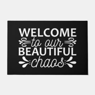 Paillasson Bienvenue Porte Mat Bienvenue À Notre Beau Chaos B