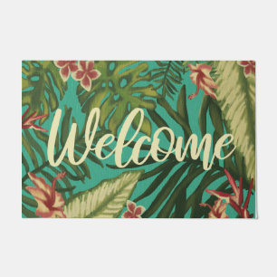 Paillasson Bienvenue Tropical Hawaii Jungle Mat, Vibes d'été