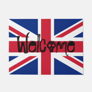 Paillasson Bienvenue Union Jack British Skull