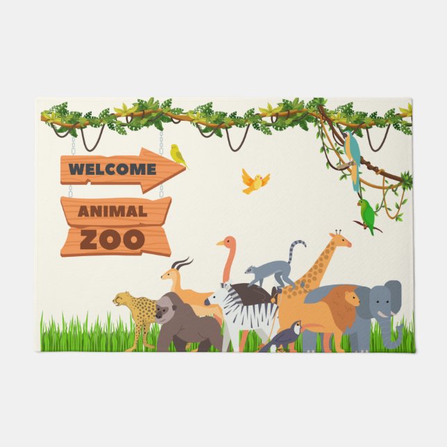 PAILLASSON BIENVENUE ZOO ANIMAL (Devant)