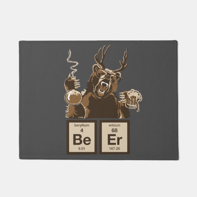 Paillasson Bière découverte par ours de chimie (Devant)