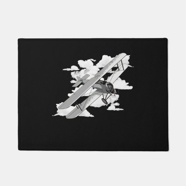 Paillasson Biplane d'aviation classique (Devant)