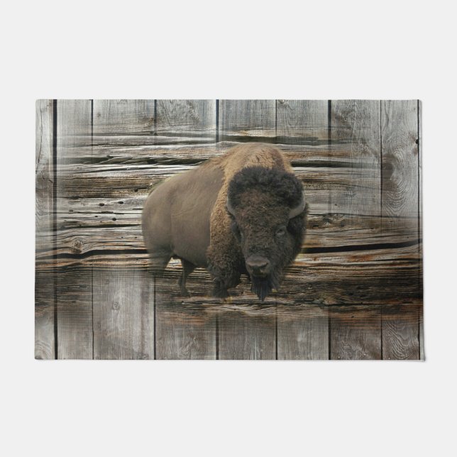 Paillasson Bison de bois (Devant)