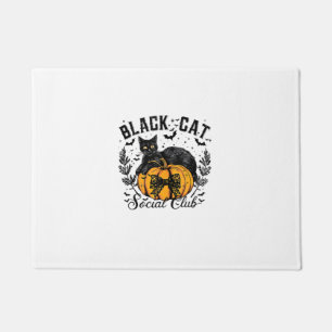 Paillasson Black Cat Social Club, Halloween, Coquette, Gothiq