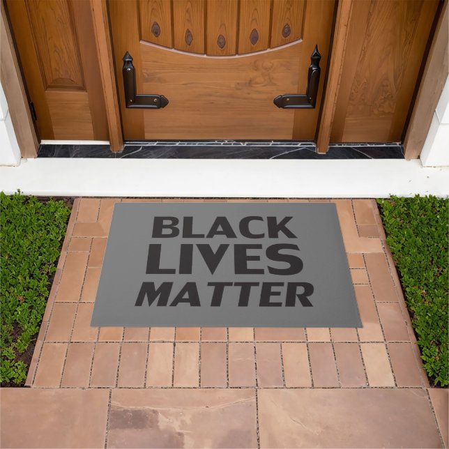 Paillasson Black Lives Matt fusain gris noir typographie (De plein air)