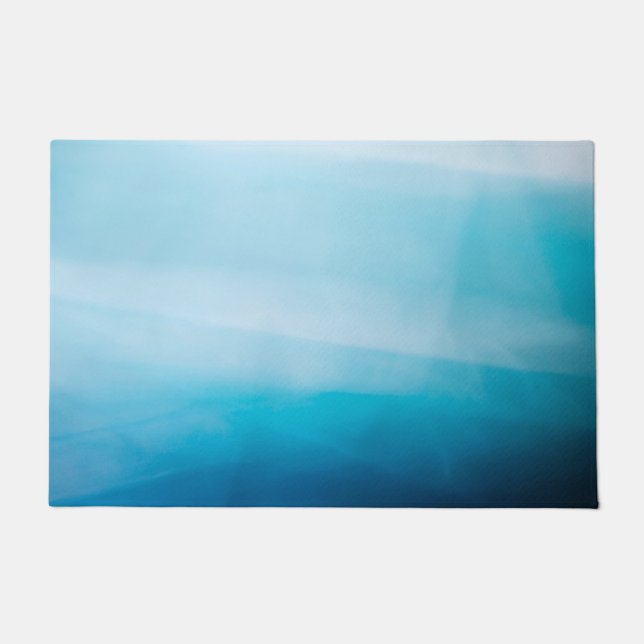 Paillasson bleu abstrait (Devant)