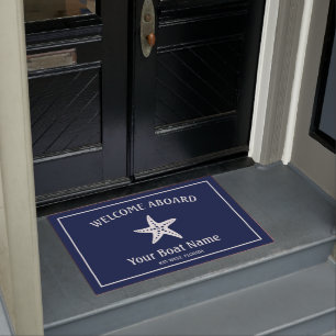 Paillasson Bleu bleu marine Bienvenue à bord de Starfish