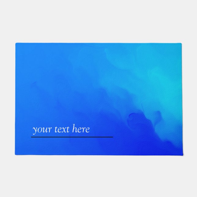 PAILLASSON BLEU CRÉER VOTRE GAGNE (Devant)