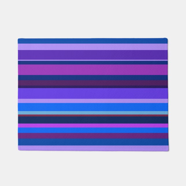 Paillasson Bleu et violet bandes horizontales (Devant)