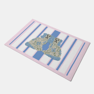 Paillasson Bleu Ginger Jar Jars Magnolia Staffordshire Chiens