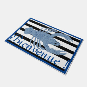 Paillasson Bleu Homard Ginger Jar Drapeau Français Drapeau ma