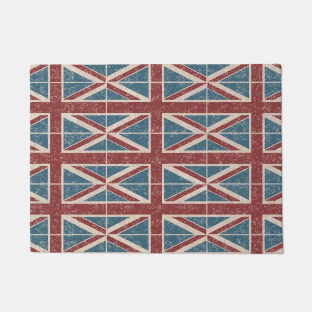 Paillasson Bleu rouge BRITANNIQUE d'Union Jack Angleterre (Devant)