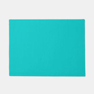 Paillasson bleu turquoise solide