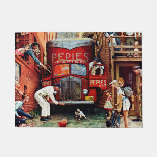 Paillasson Bloc routier par Norman Rockwell